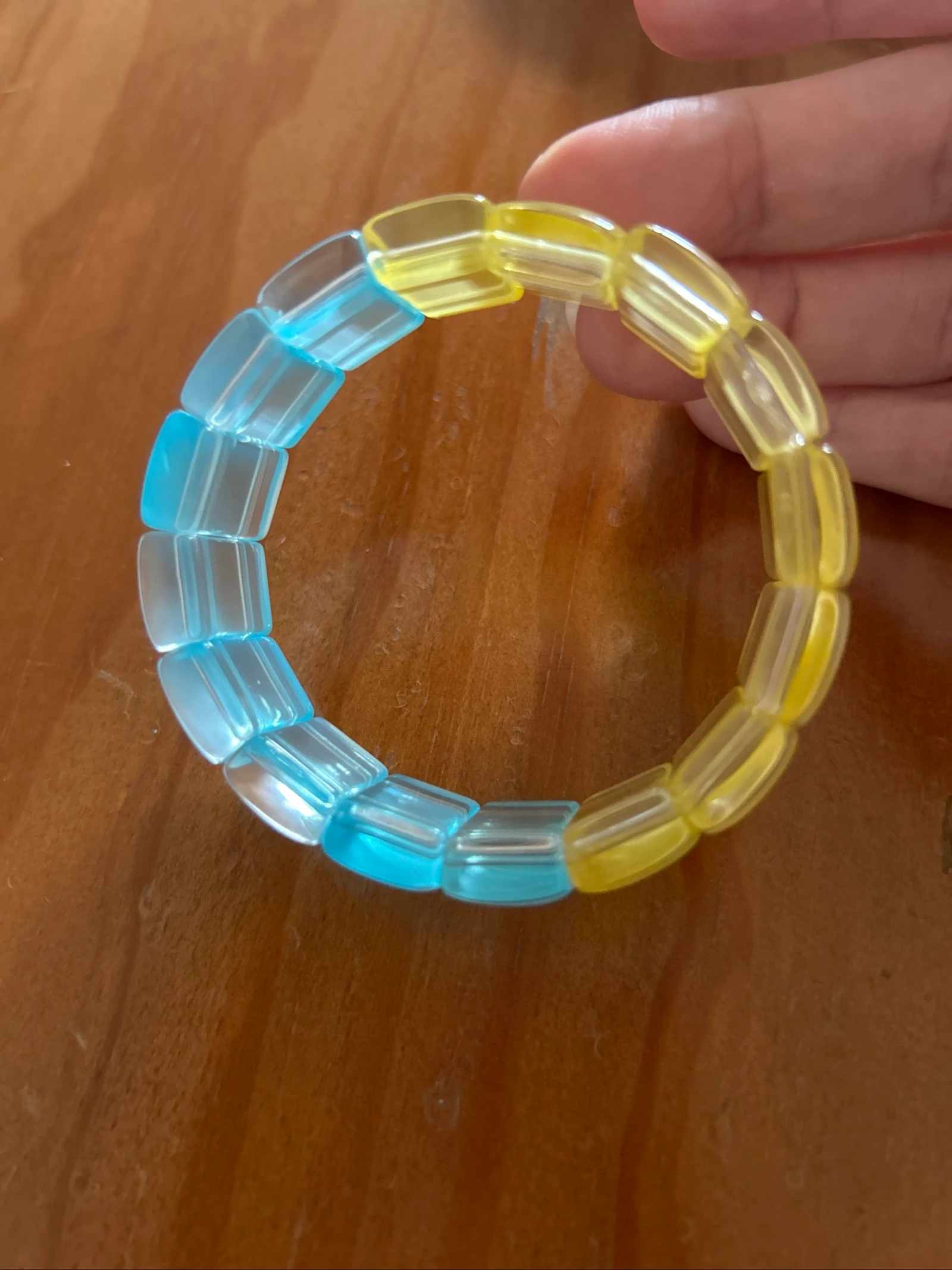 Armband met vierkante glaskralen – photo 2